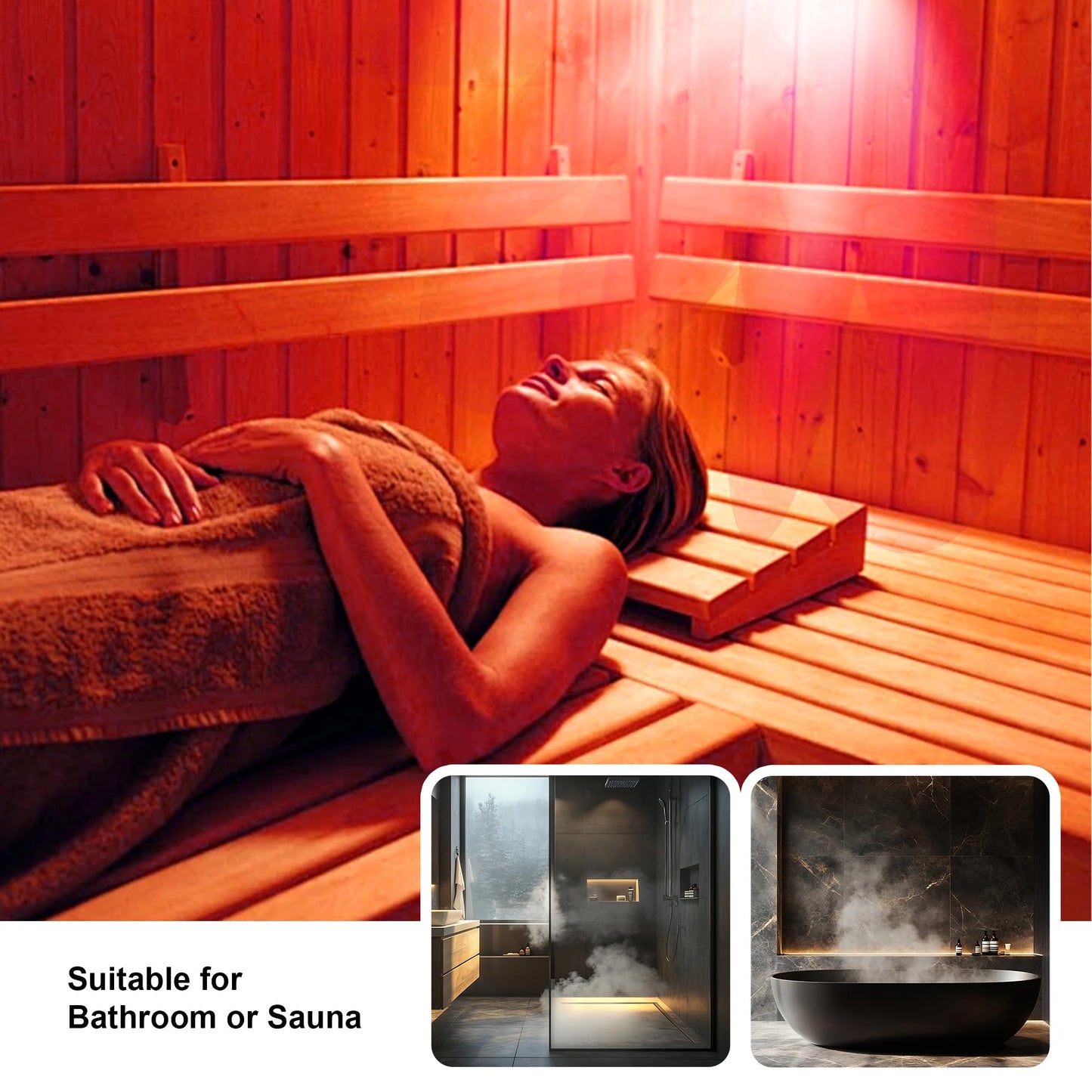 250W R40 Red Heat Lamp Bulbs (4-Pack), Infrared Heat Bulbs, Infrared Therapy Bulbs for Bathroom, Sauna, Pets & Chickens, 2,000 Hour Rated, E26 Base