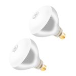 500W R40 120V Pool Lights Bulb for Inground Pool & Spa – 3000K Warm White, E26 Base, High-Power, Compatible with Pentair & Hayward Fixtures, 3,000-Hour Lifespan (2 Pack)