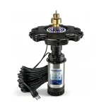 RGB LED Pond Fountain Aerator 750W, Color-Changing Light Show, 1HP 15000 GPH Floating Aerating Pump, 100ft Power Cord, Controller, APP & Remote Control for Ponds & Lakes (120V)